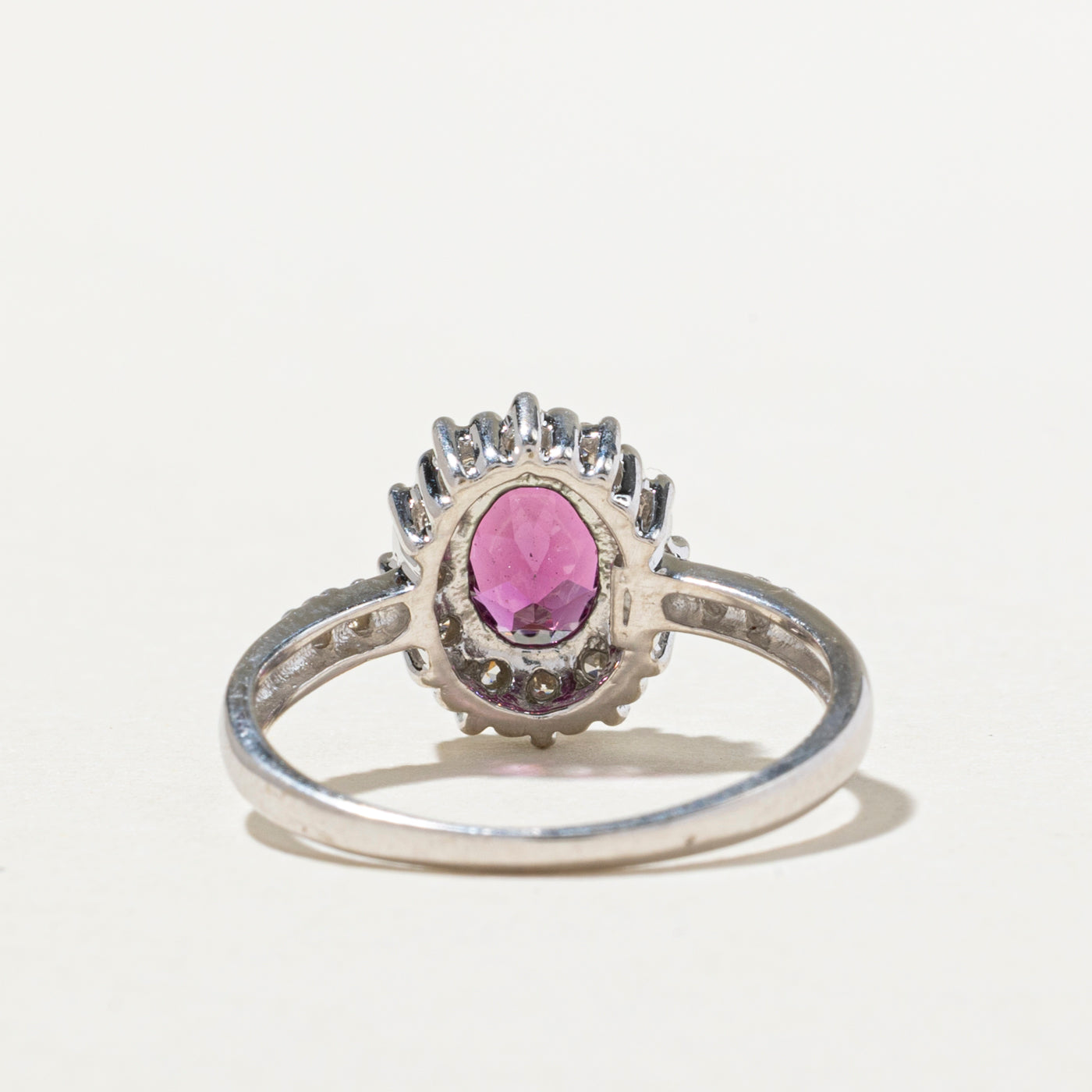 Pink Garnet & Diamond Ring - 0.99ct Garnet with 0.13ctw Diamonds - Size 6 - Elegant Birthstone Jewelry for Women - Perfect for Valentine's Day, Anniversary & Special Occasion Gifts