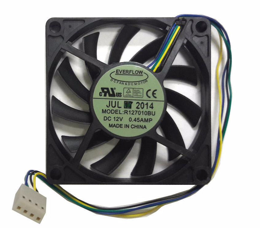 Everflow 70x70x10mm Ultra High Speed Dual Ball Bearing 12V PWM Cooling Fan R127010BUAF - Perfect for PC Cooling, Electronics, and DIY Projects