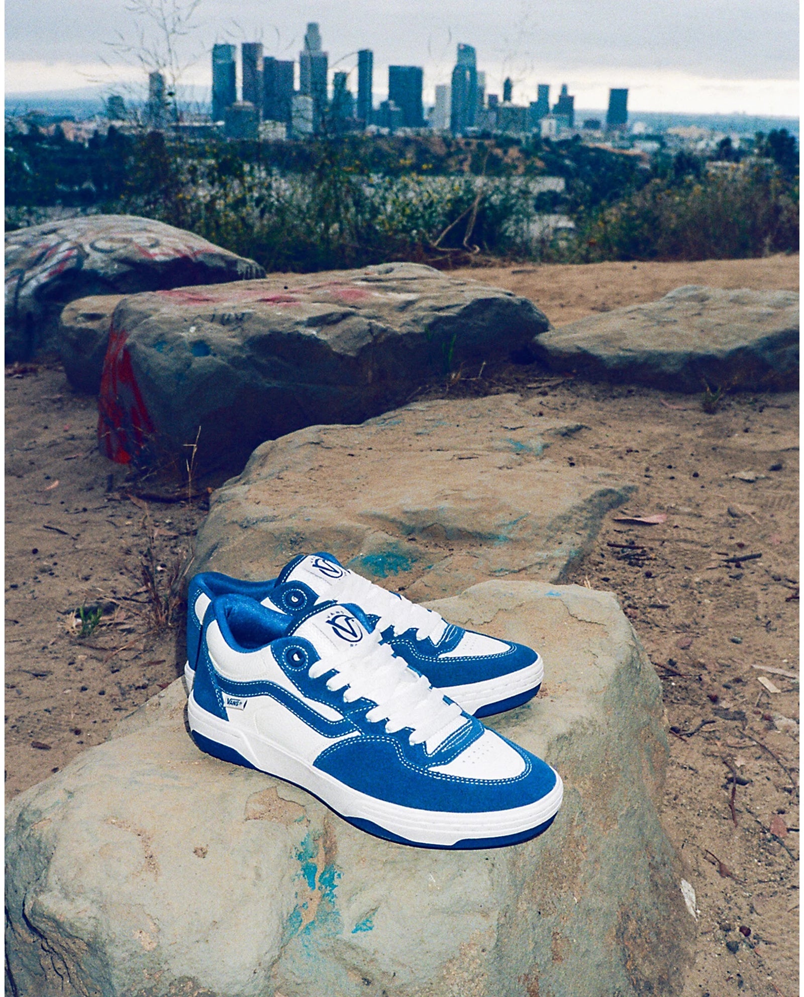 VANS Rowan 2 Skate Shoes for Men - True Blue & White Colorway - Comfortable Sneakers for Skateboarding, Casual Wear & Street Fashion