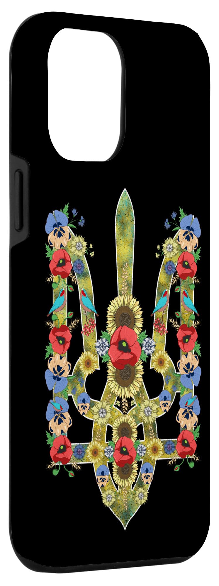 iPhone 12 Pro Max Case - Ukrainian Trysub Sunflower Retro Floral Vyshyvanka Design | Protective Phone Cover for iPhone 12 Pro Max | Perfect for Travel, Cultural Events & Everyday Use