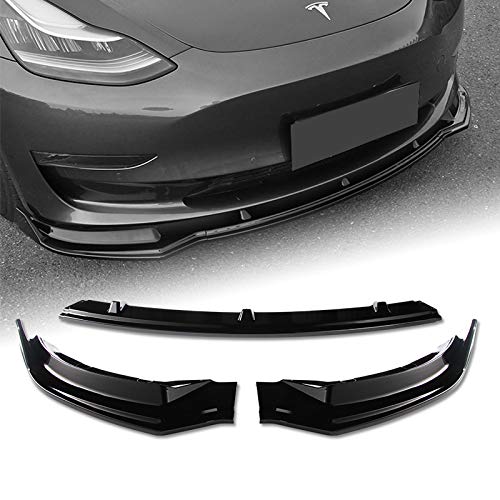 3PCS Front Bumper Lip Body Kit + 6PCS Side Skirt Extensions for 2017-2023 Tesla Model 3 | Universal 86