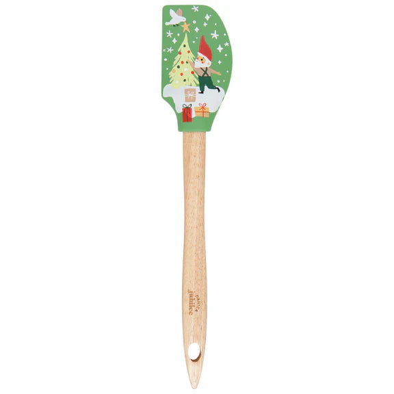 Festive Jubilee Gnome Spatulas Set of 2 - Christmas Kitchen Utensils for Baking, Cooking & Holiday Decor