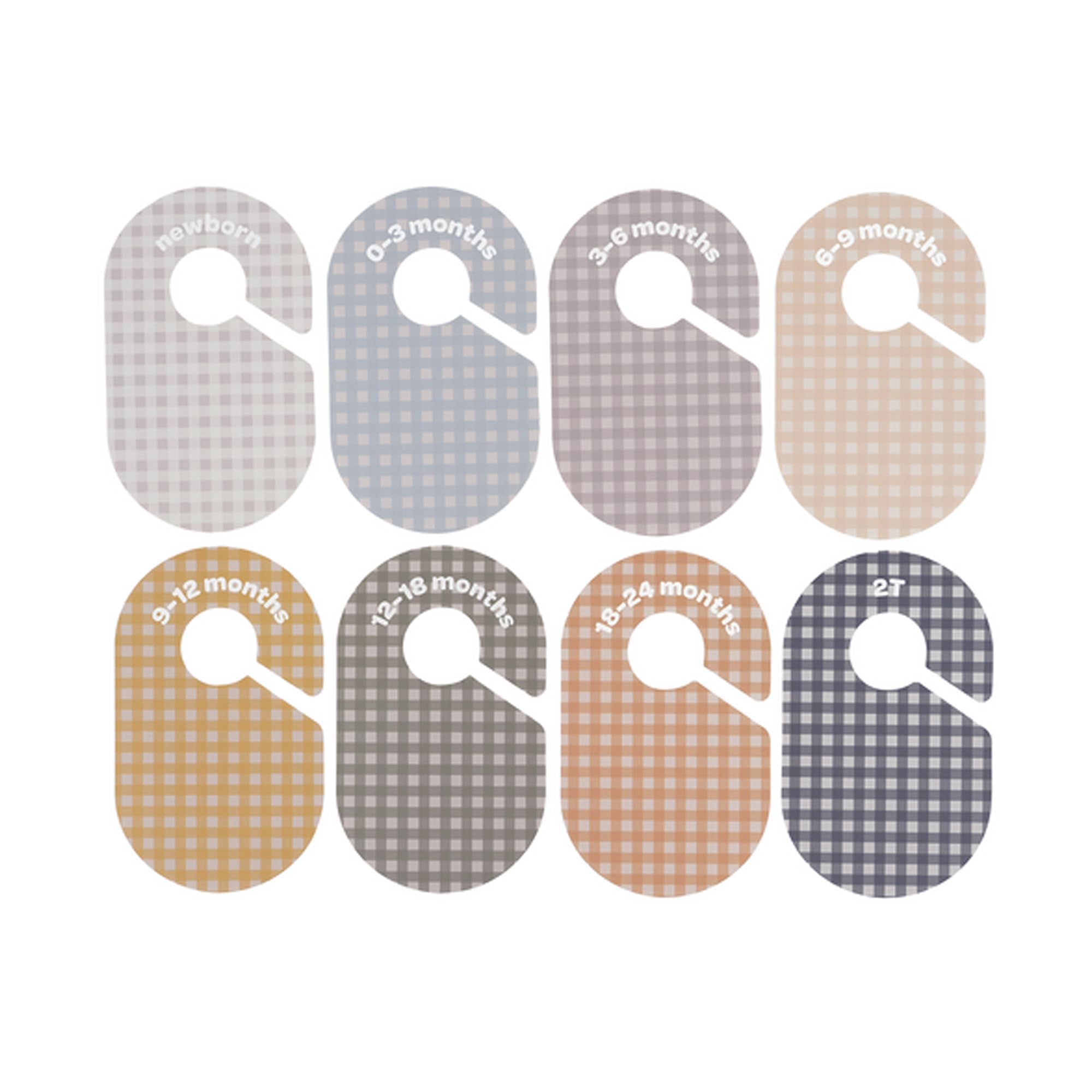 3 Sprouts Baby Closet Dividers Set of 8 - Double-Sided Size Labels Baby Clothes Organizer for Newborn to 2T Boys & Girls - Nursery Organization Essentials for Baby Clothing Storage - Perfect for Nursery, Daycare & Home Organization