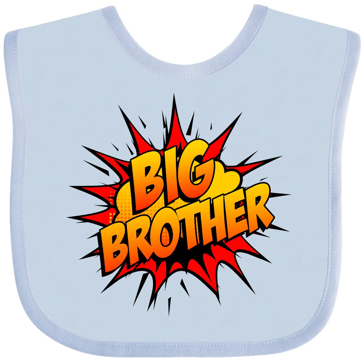 Inktastic Big Brother Super Hero Baby Bib - Soft Cotton Feeding Bib for Toddlers & Infants - Perfect for Mealtime, Daycare & Photo Shoots