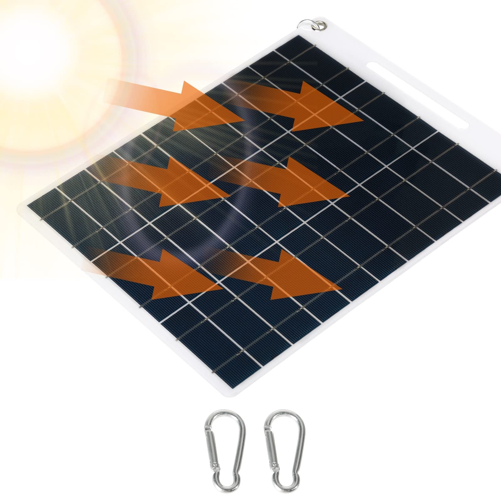 30W Solar Charger with Dual USB Ports - Jadeshay Portable Polycrystalline Solar Panel for Phones, Tablets & Devices - Perfect for Camping, Hiking, Travel & Emergency Power Outdoors