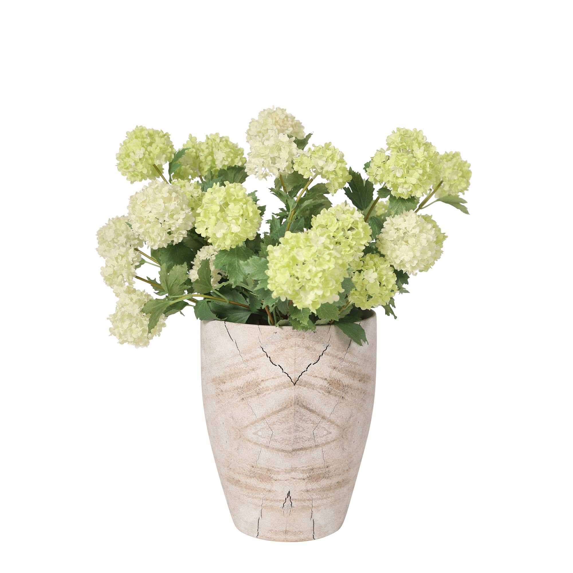 Sagebrook Home 13591-01 Decorative Ceramic Wood Look Vase - Beige/Gray - 9 x 9 x 11.5 Inches - Perfect for Farmhouse, Rustic & Modern Home Decor - Centerpiece for Living Room, Dining Table or Shelf Display