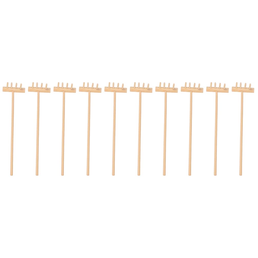 Yardwe 10-Piece Mini Zen Garden Tools Set - Sand Rake for Meditation, DIY Crafts, Kids Sandbox & Fairy Garden Accessories - Perfect for Stress Relief, Home Decor & Miniature Landscaping