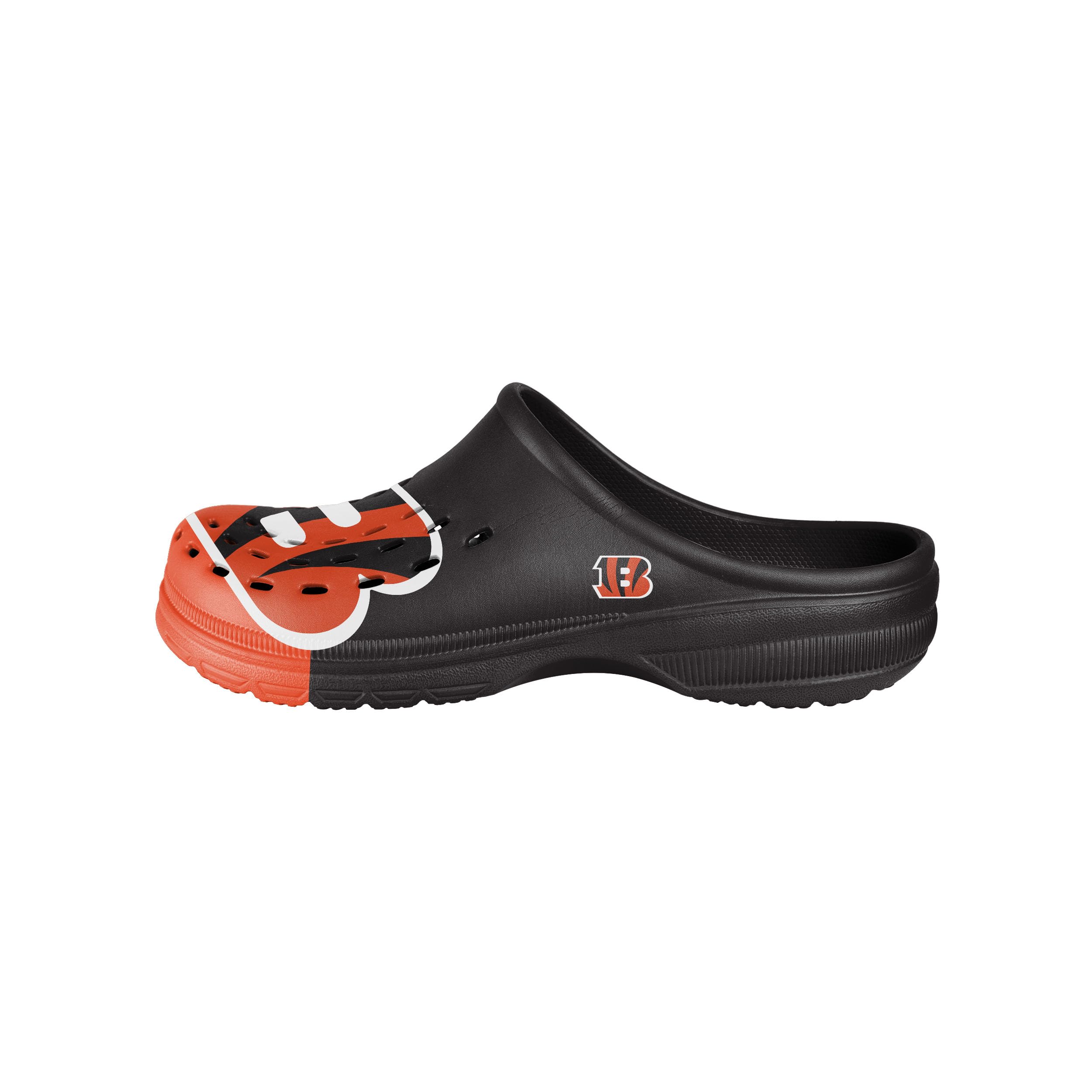 FOCO NFL Men's Big Splash Team Logo Solid Clogs - Comfortable Waterproof Slip-On Shoes for Beach, Pool, and Outdoor Activities