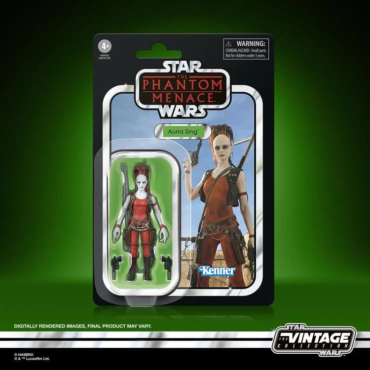Star Wars The Vintage Collection Aurra Sing Action Figure – The Phantom Menace 3.75-Inch Collectible Toy for Display & Play