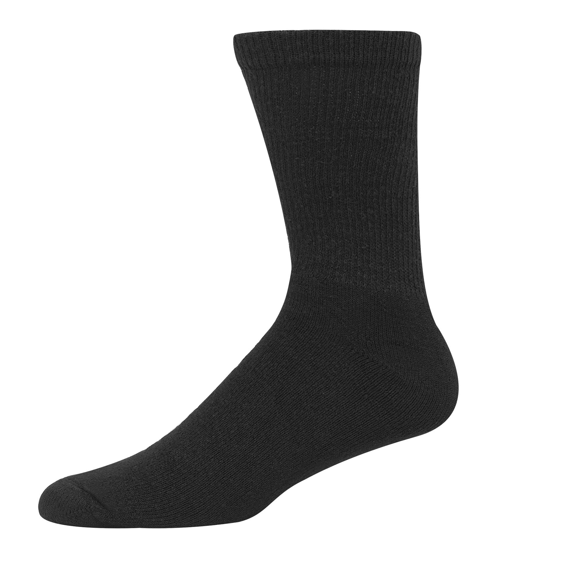 Hanes Men's Double Tough Crew Socks 12-Pair Pack - Durable Cotton Work Socks for Everyday Wear, Sports & Outdoor Activities