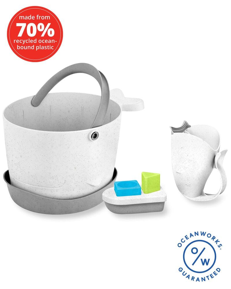Eco-Friendly Moby x Oceanworks Bath Bundle Set - Sustainable Bath Toys for Kids, Perfect for Bathtime Fun & Ocean-Themed Play