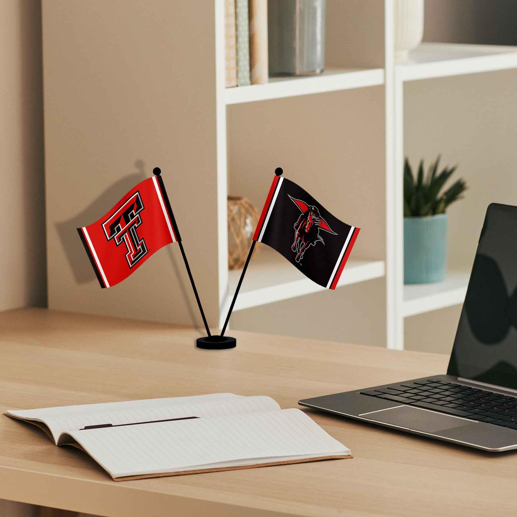 Texas Tech Red Raiders Desk & Table Top Flags - NCAA College Team Spirit Decor for Office, Home, or Game Day Party