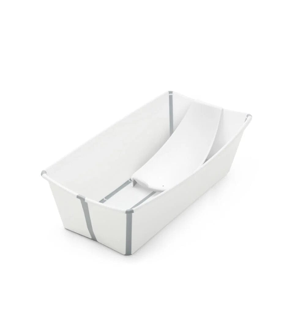 Stokke Flexi Bath X Large Baby Bathtub Bundle with Newborn Support - Foldable & Portable Infant Bath Tub for Newborns to Toddlers - Perfect for Home, Travel & Outdoor Use