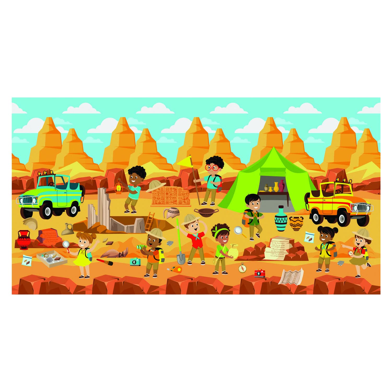 Fun Express DIG VBS DAR Party Decor Set - 4-Piece Vacation Bible School Supplies for Sunday School, Church Events & Kids Bible Study Decorations