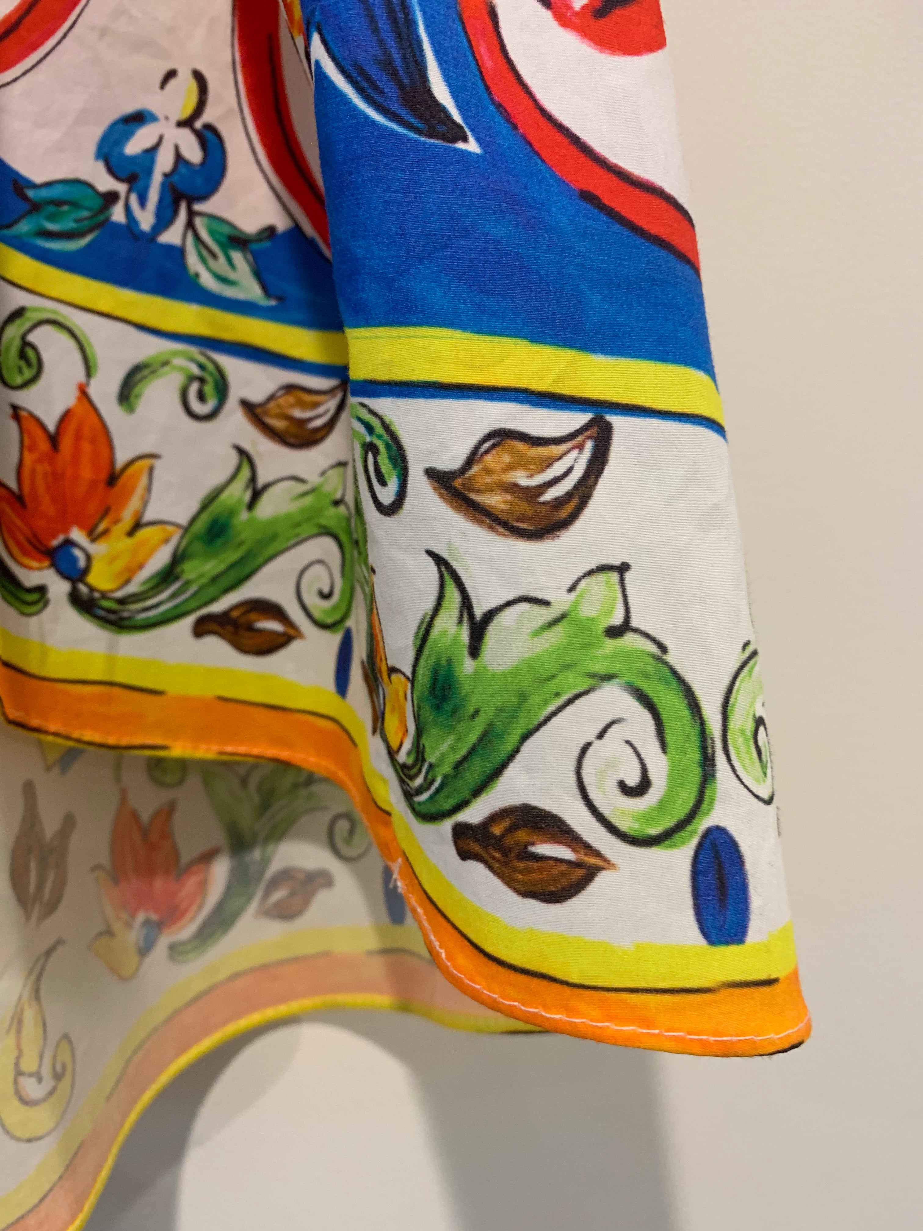Stylish Yellow Majolica Printed Skirt for Women - Floral Summer Skirt with Elastic Waist - Perfect for Beach Vacations, Date Nights & Casual Outings