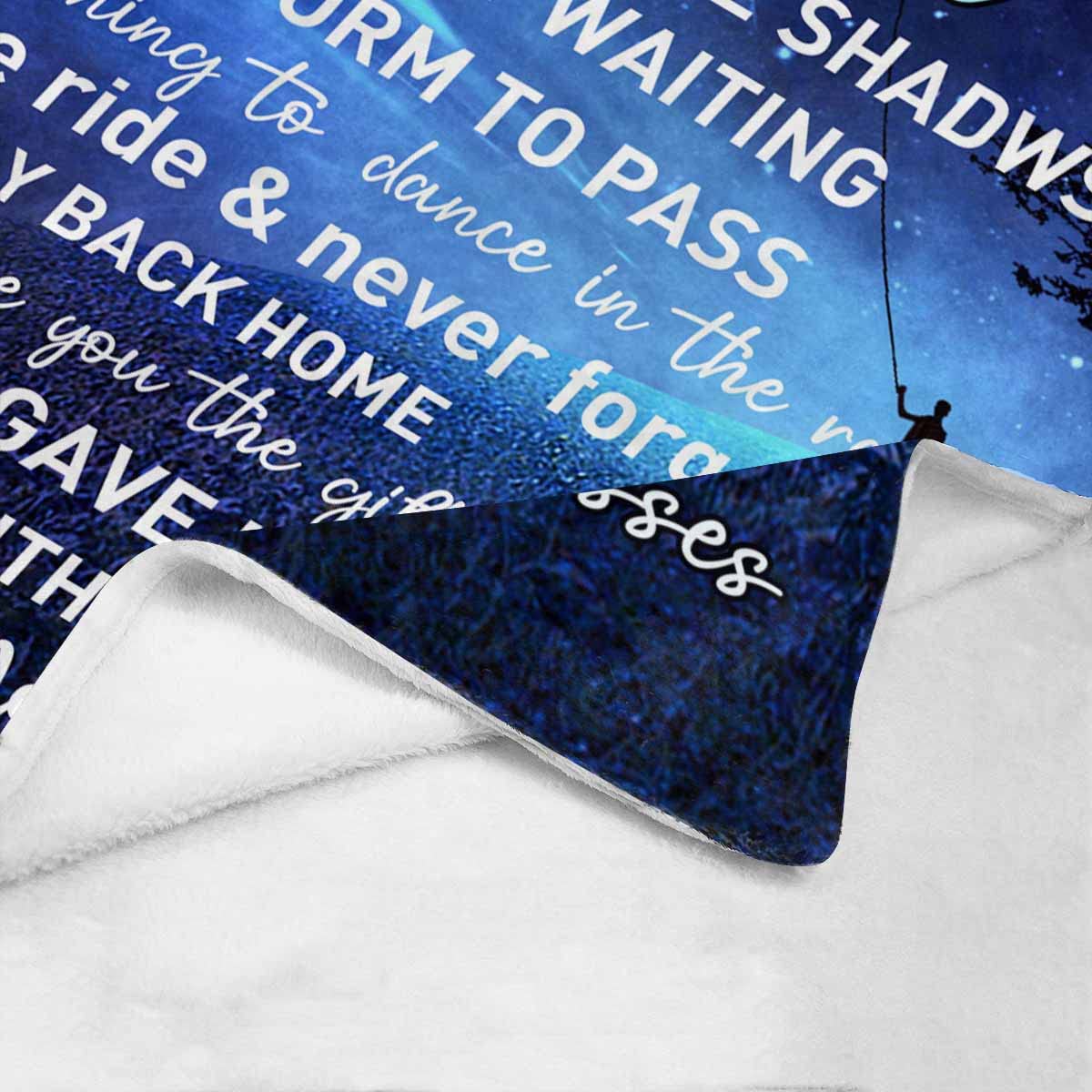 Personalized Blanket Gift for Son from Mom & Dad - Custom 'Never Forget We Love You' Space Moon Design - 60 x 80 Inch Soft Throw Blanket for Family & Friends - Perfect for Birthdays, Holidays & Cozy Nights