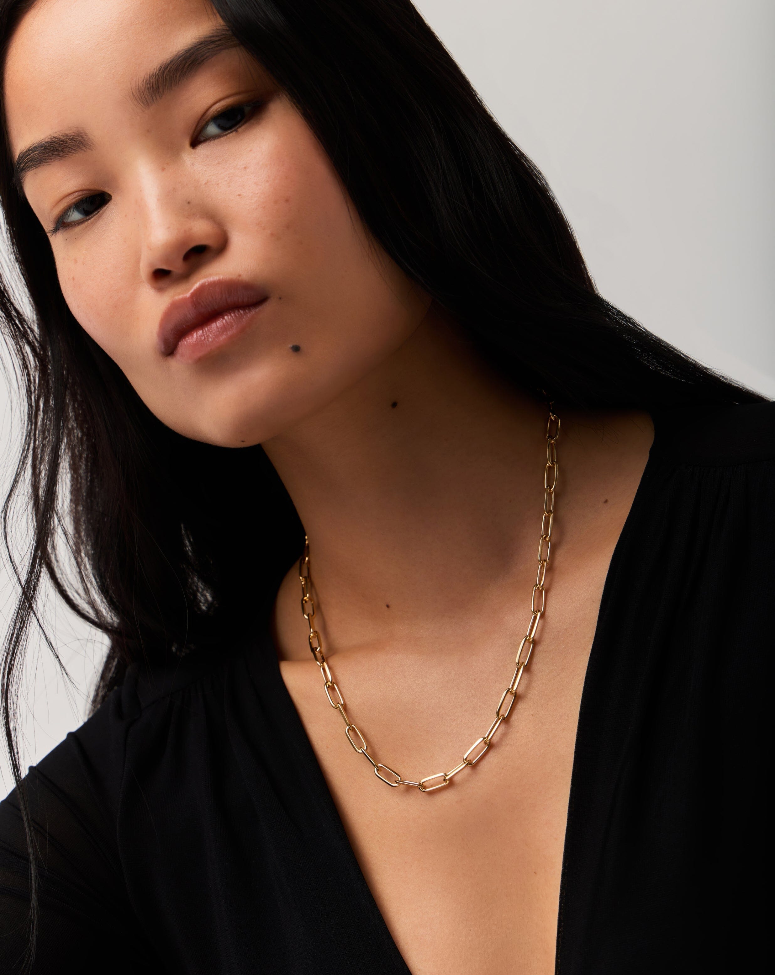 Classic Paperclip Chain Necklace - 18k Gold Plated Elegant Jewelry for Women | Perfect for Everyday Wear, Office & Special Occasions
