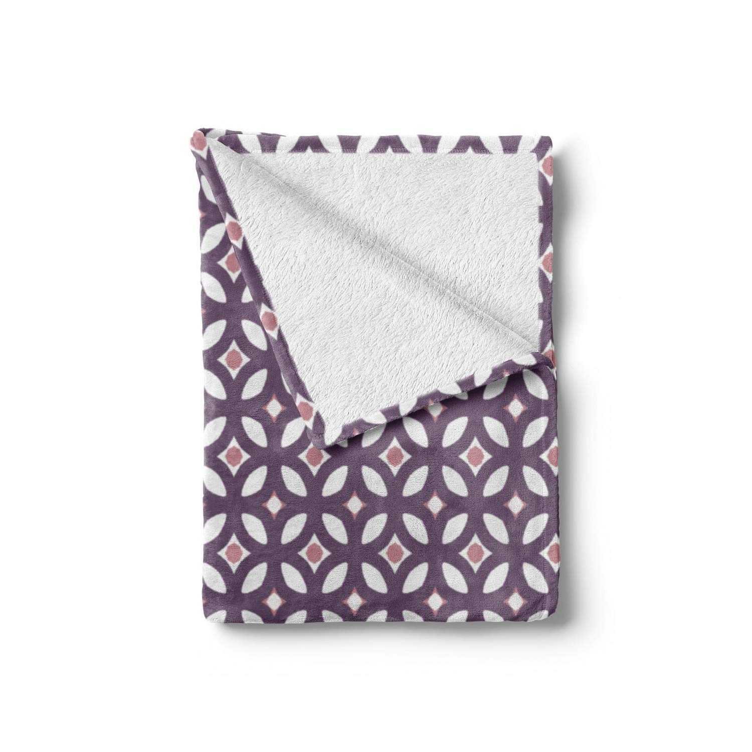 Ambesonne Abstract Floral Throw Blanket - Soft Fleece Accent Blanket for Couch, Sofa & Bed - 50