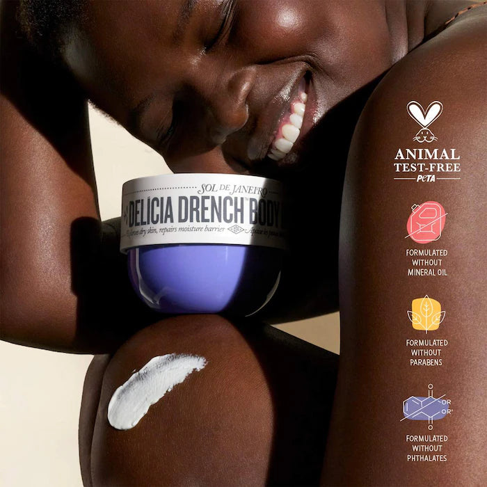 Delicia Drench™ Deep Hydrating Body Butter with Skin Barrier Repair | Sol de Janeiro | Ultra Moisturizing for Dry Skin, Perfect for Daily Use & After Sun Care