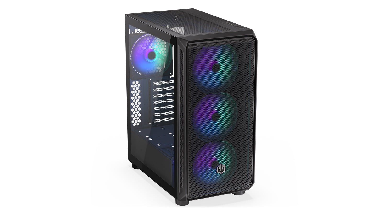 Endorfy Arx 500 ARGB Mid-Tower ATX PC Gaming Case - High Airflow, Tempered Glass, RGB Lighting (EY2A011) - Perfect for Gaming Rigs & Streaming Setups