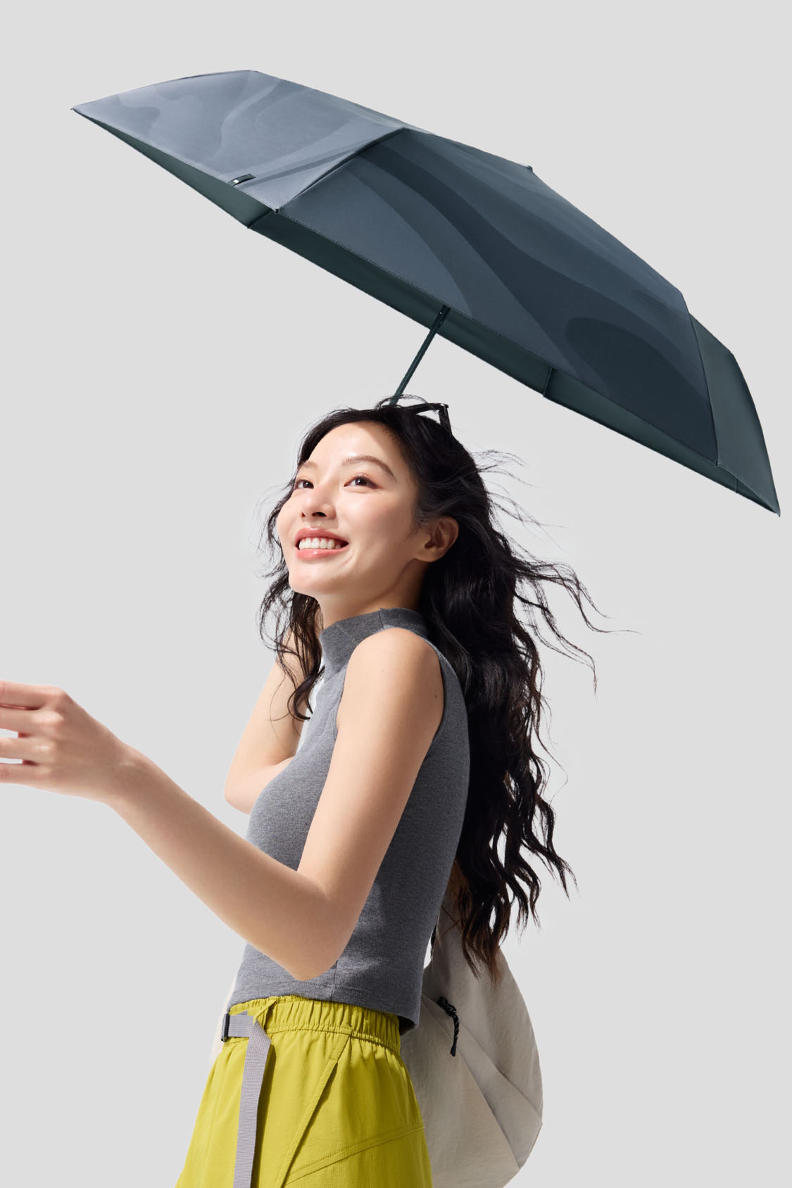 Dual 3 Fold Umbrella for Sun & Rain Protection - Compact Travel Umbrella for Men & Women - Perfect for Outdoor Activities, Commuting, and Beach Trips