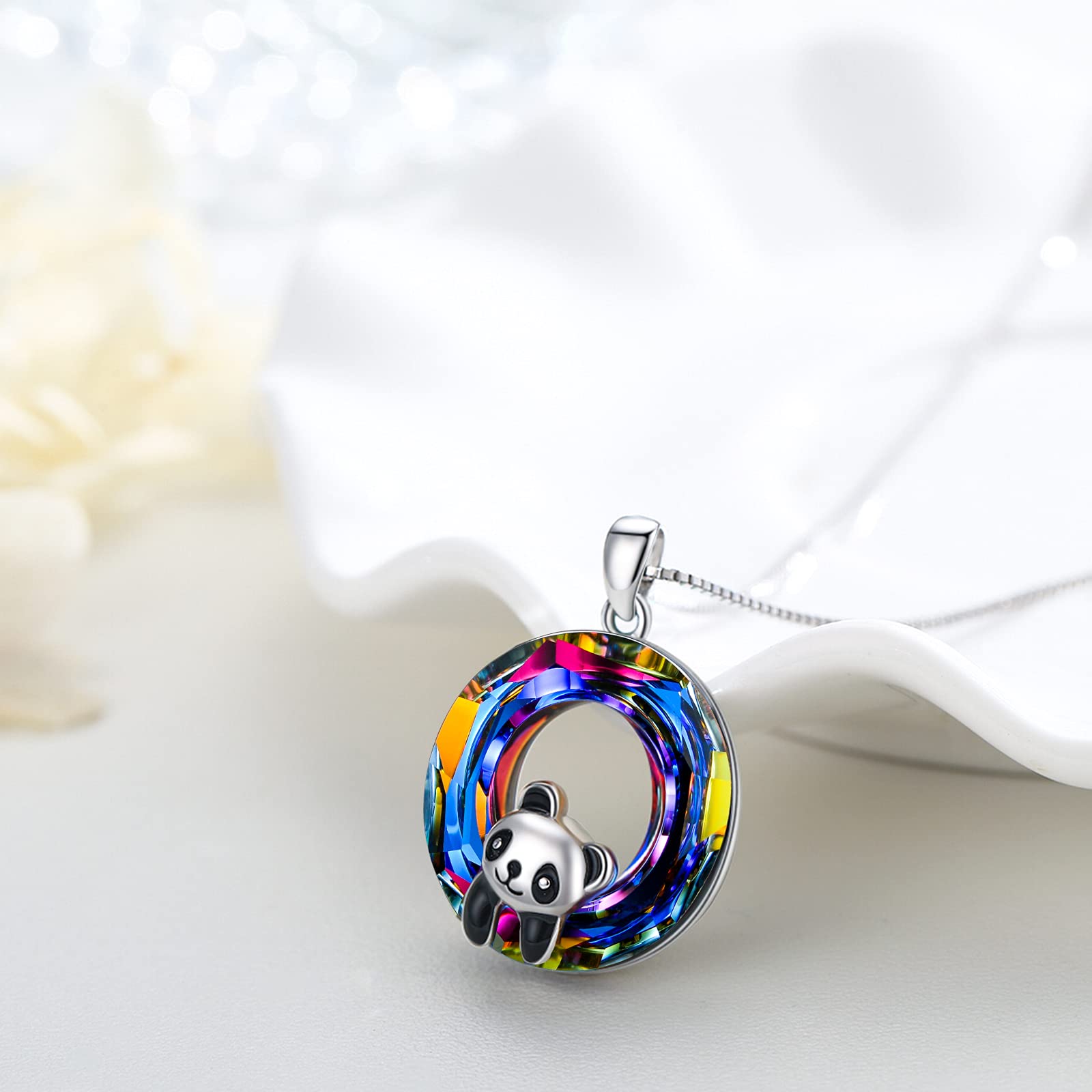 925 Sterling Silver Panda Crystal Pendant Necklace for Women - Elegant Jewelry Gift for Birthday, Anniversary & Special Occasions | Perfect for Daughter, Wife, Girlfriend & Loved Ones | Great for Everyday Wear, Parties & Formal Events
