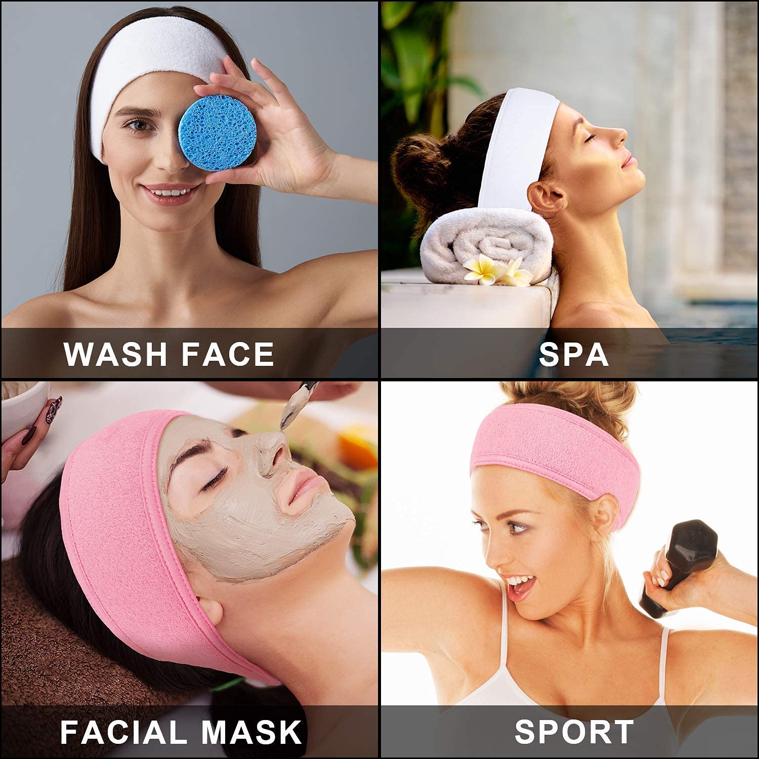 AKADO Facial Cleansing Brush Set with Headband & 2 Sponges - Gentle Exfoliating Face Brush for Women & Men - Perfect for Daily Skincare, Makeup Removal & Spa Treatments