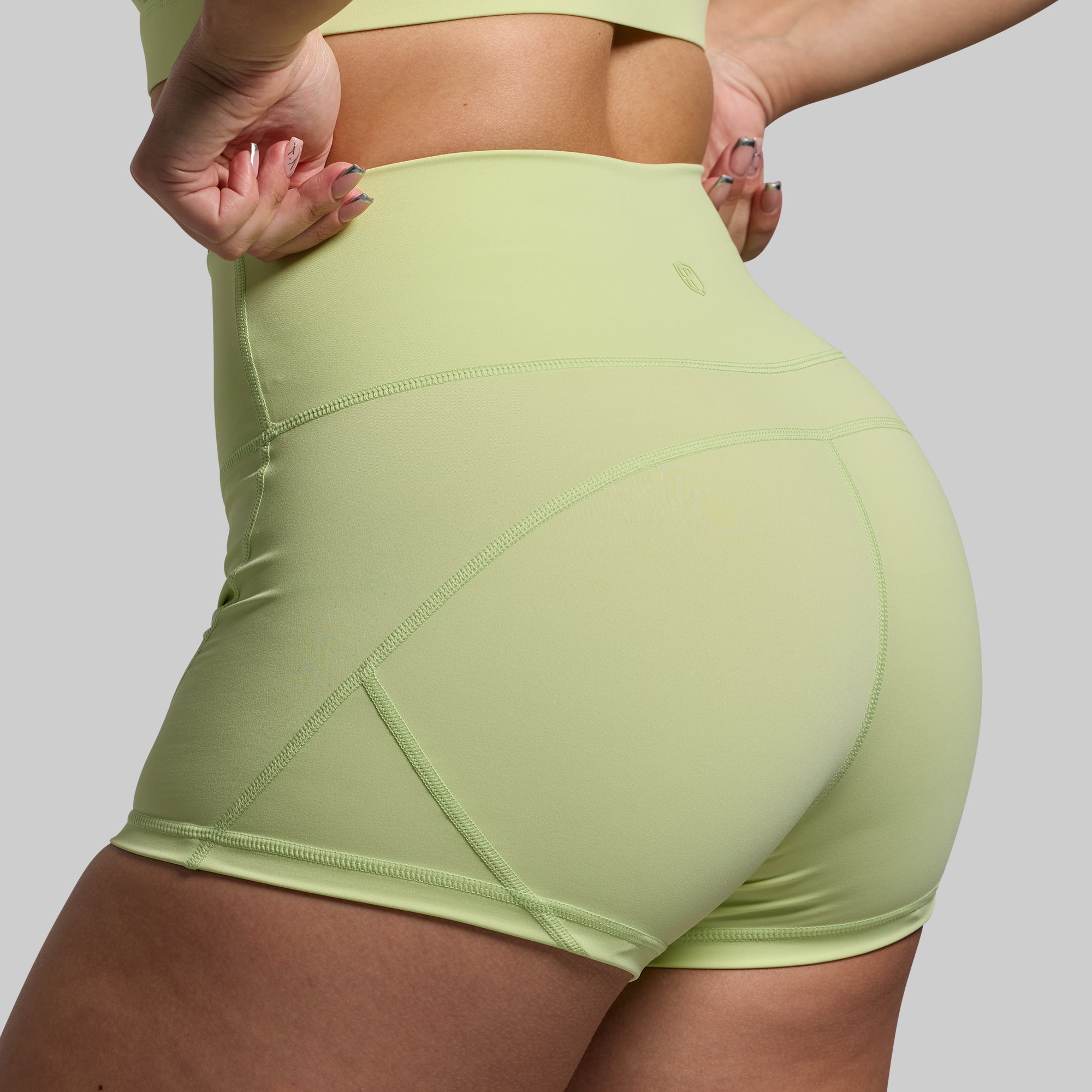 Sexy High Waisted Booty Shorts Set with Glow Effect - Perfect for Gym, Yoga, and Summer Outfits