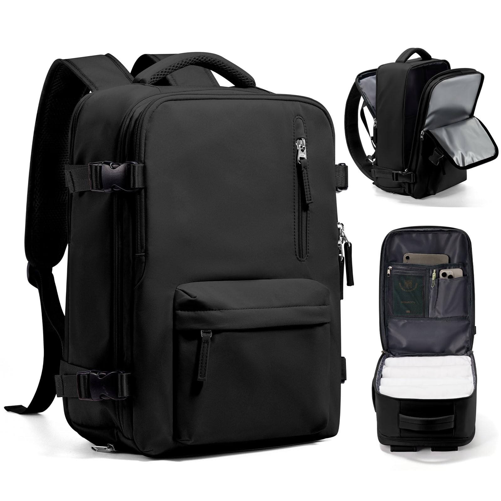 WONHOX Large Travel Backpack - TSA Approved Carry On Backpack with Laptop Compartment for Men & Women - Perfect for Business Trips, Work Commute & Airplane Travel
