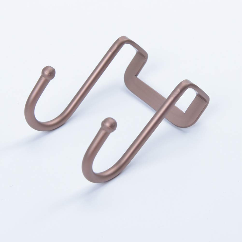 2-Pack Heavy Duty S-Shaped Over The Door Hooks for Bathroom, Towels, Coats & Home Organization - Double Hooks for Space Saving Storage & Display