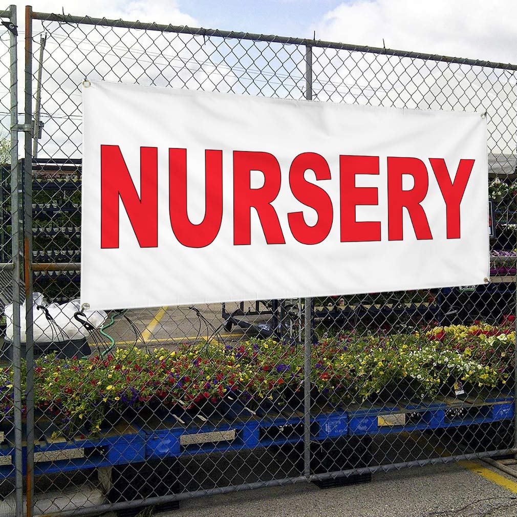 Durable Vinyl Banner 48x96 Inches - Weatherproof, Heavy-Duty with 8 Grommets for Nursery, Education, Outdoor & Industrial Yard Signs - Perfect for School Events, Business Advertising & Construction Site Safety