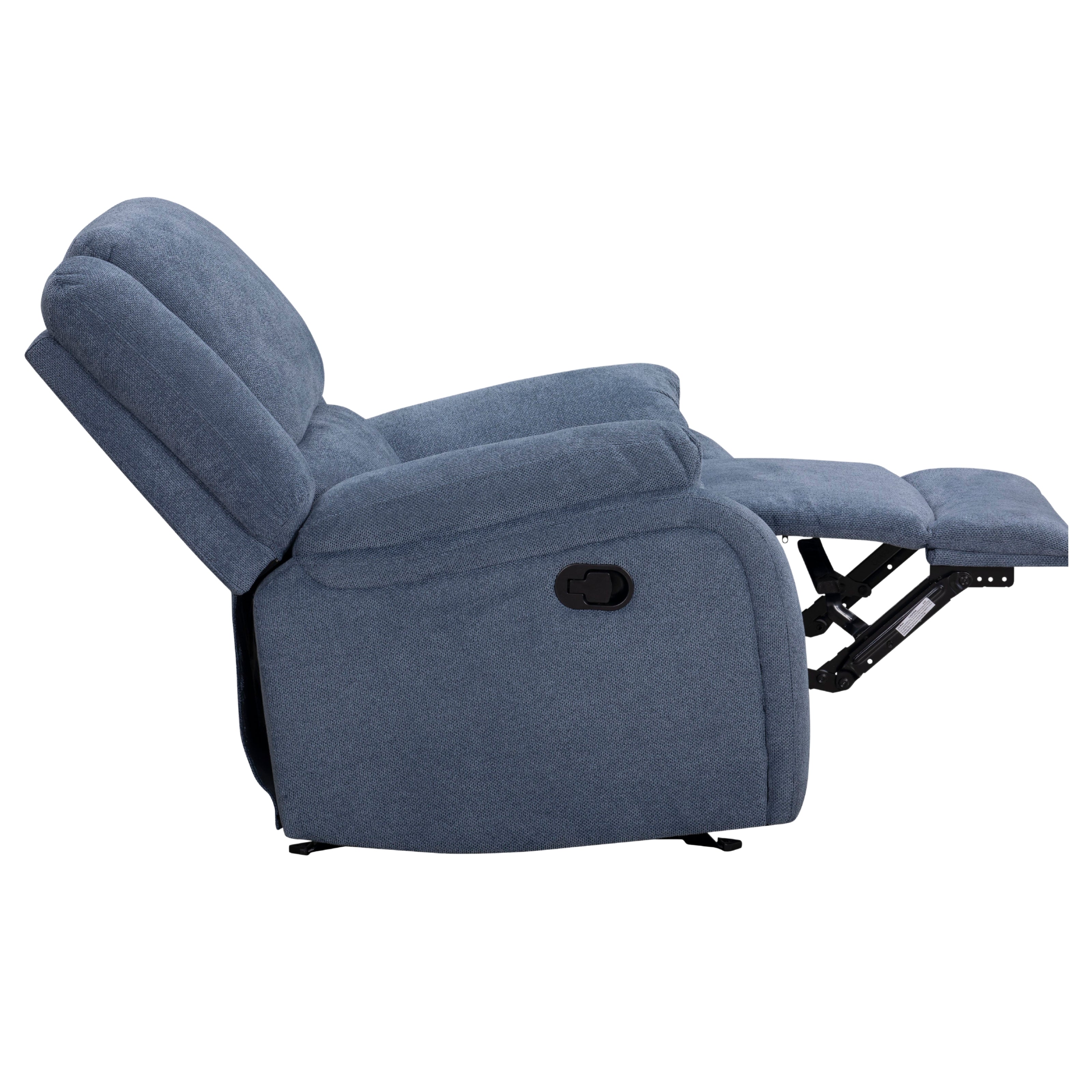 Roundhill Furniture Blitz Transitional Manual Recliner Chair - Comfortable Living Room Reclining Armchair for Relaxing, Reading & Watching TV
