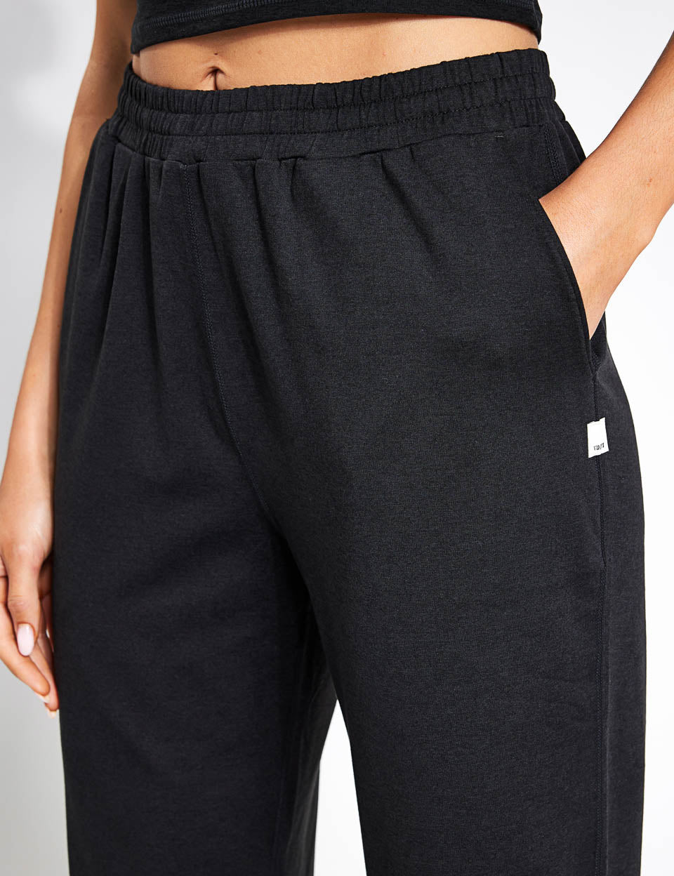 Stylish Black Heather Boyfriend Jogger Pants for Women - Comfortable Lounge & Casual Wear