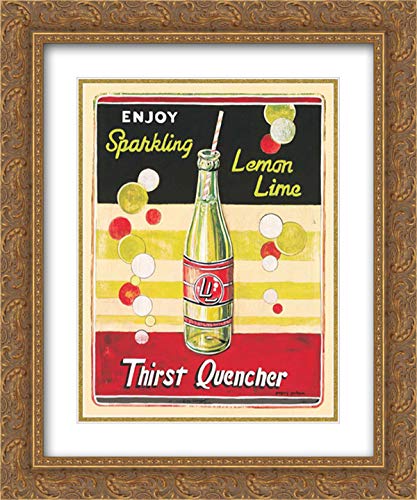 Gorham Gregory 15x17 Gold Ornate Framed Double Matted Museum Art Print - Lemon Lime Citrus Painting - Perfect for Living Room, Bedroom & Office Wall Decor
