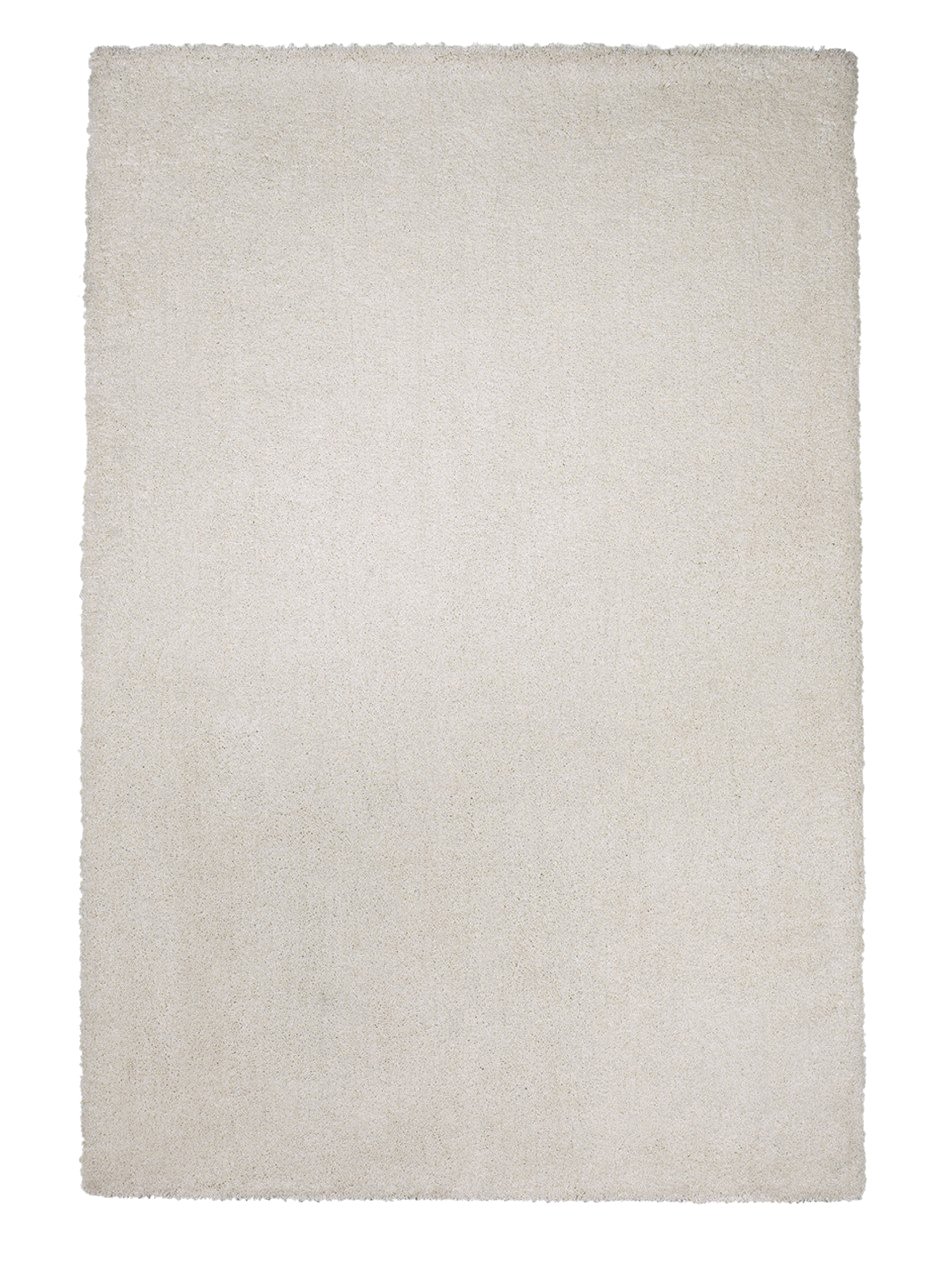 KAS Oriental Rugs Bliss Collection 8-Foot Round Shag Area Rug in Ivory - Soft Plush Carpet for Living Room, Bedroom & Nursery Decor
