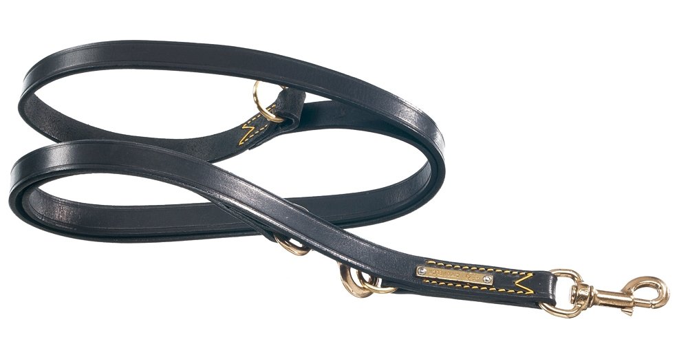 Premium Classic Leather Dog Double Leash - 1 Inch Wide, 71 Inches Long - Durable Black Leather for Medium to Large Dogs - Perfect for Walking, Training & Outdoor Adventures