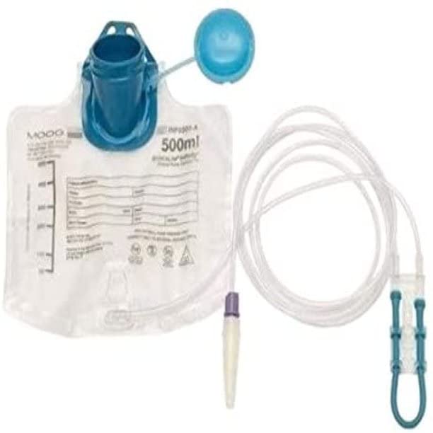 Moog Enteralite INF0500-A Infinity Feeding Bags 500ml (30 Units/Case) - Medical Nutrition Supply for Tube Feeding at Home & Hospital Care