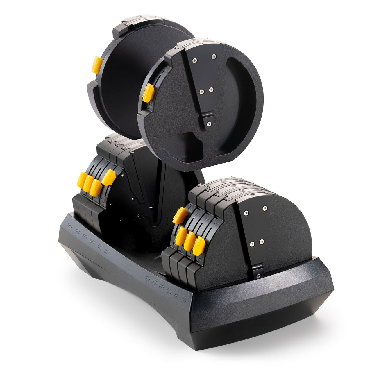 Marcy ADDB 6198 Adjustable Dumbbell Set - 6-in-1 Weight System up to 50lbs for Home Gym & Strength Training | Compact Space-Saving Design for Small Workout Areas