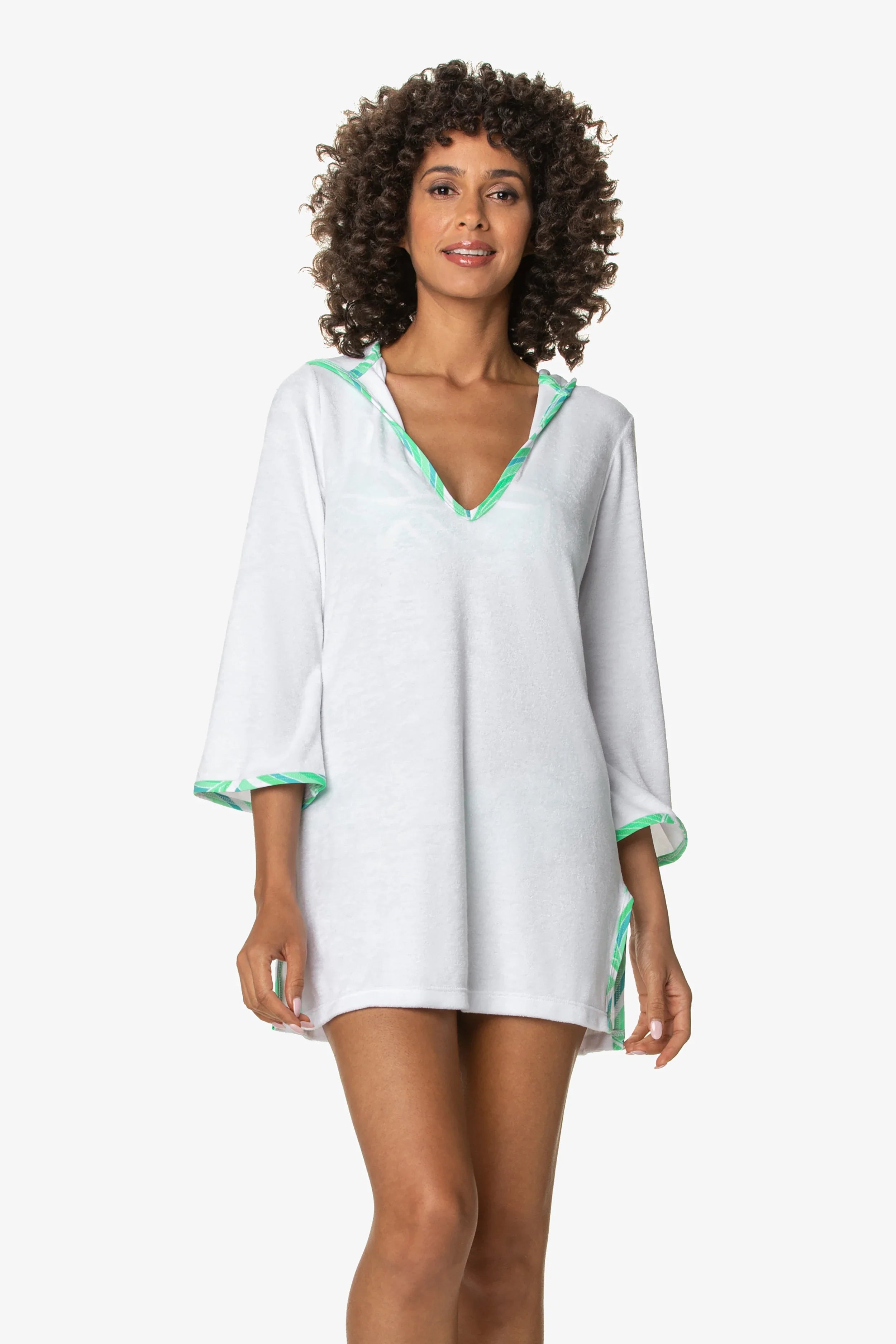 Hooded Terry Cover Up - Soft & Comfortable Bathrobe for Women | Hana - Perfect for Spa, Beach, and Lounging at Home