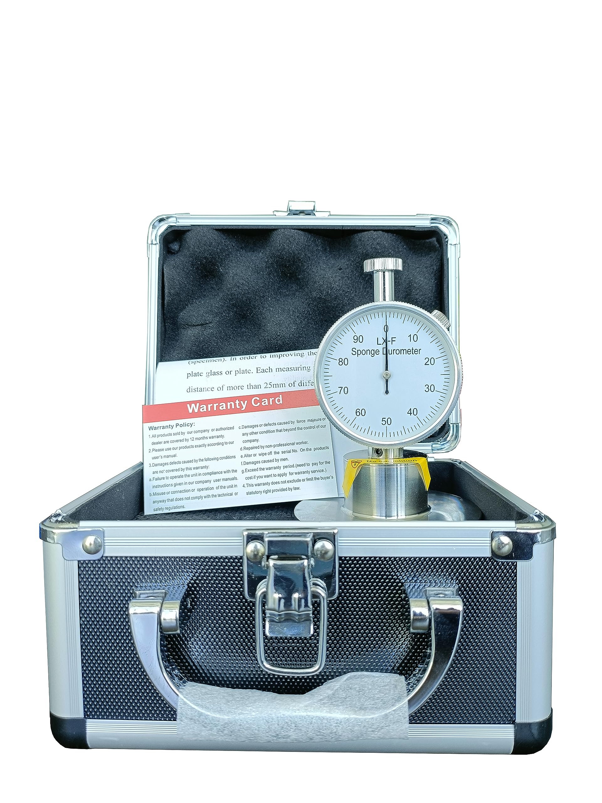 Premium Sponge Durometer Hardness Tester for Soft Foam & Polyurethane - Accurate Foam Density Measurement Tool for Cushions, Mattresses & Upholstery - Ideal for Quality Control in Furniture Manufacturing & Foam Product Testing