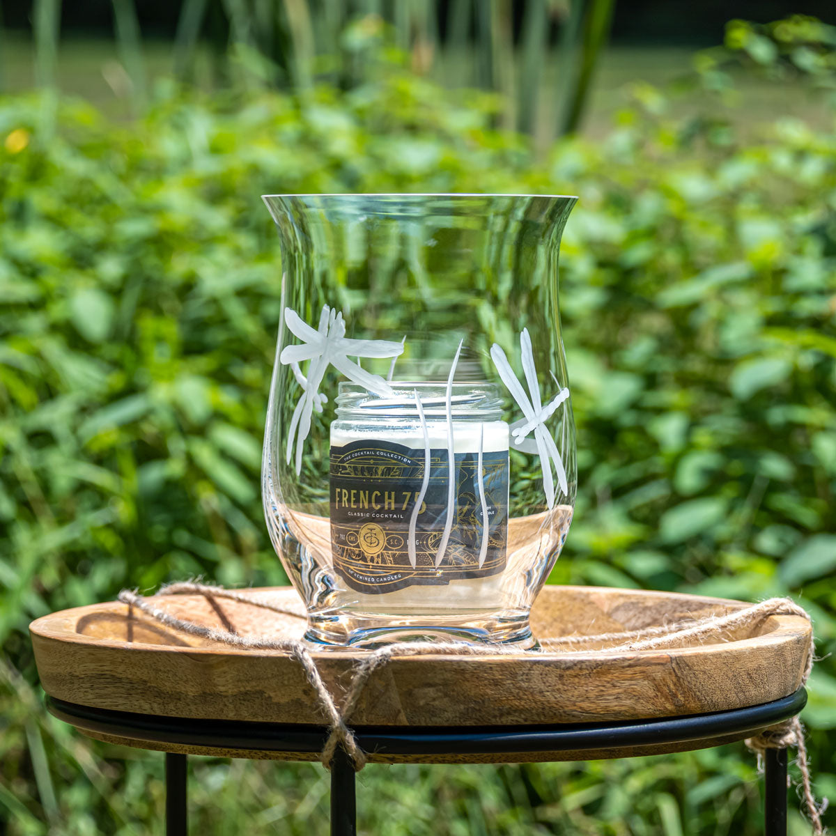 Elegant Dragonfly Candle Hurricane Shade - Glass Candle Holder for Home Decor, Wedding Centerpieces & Romantic Ambiance Lighting