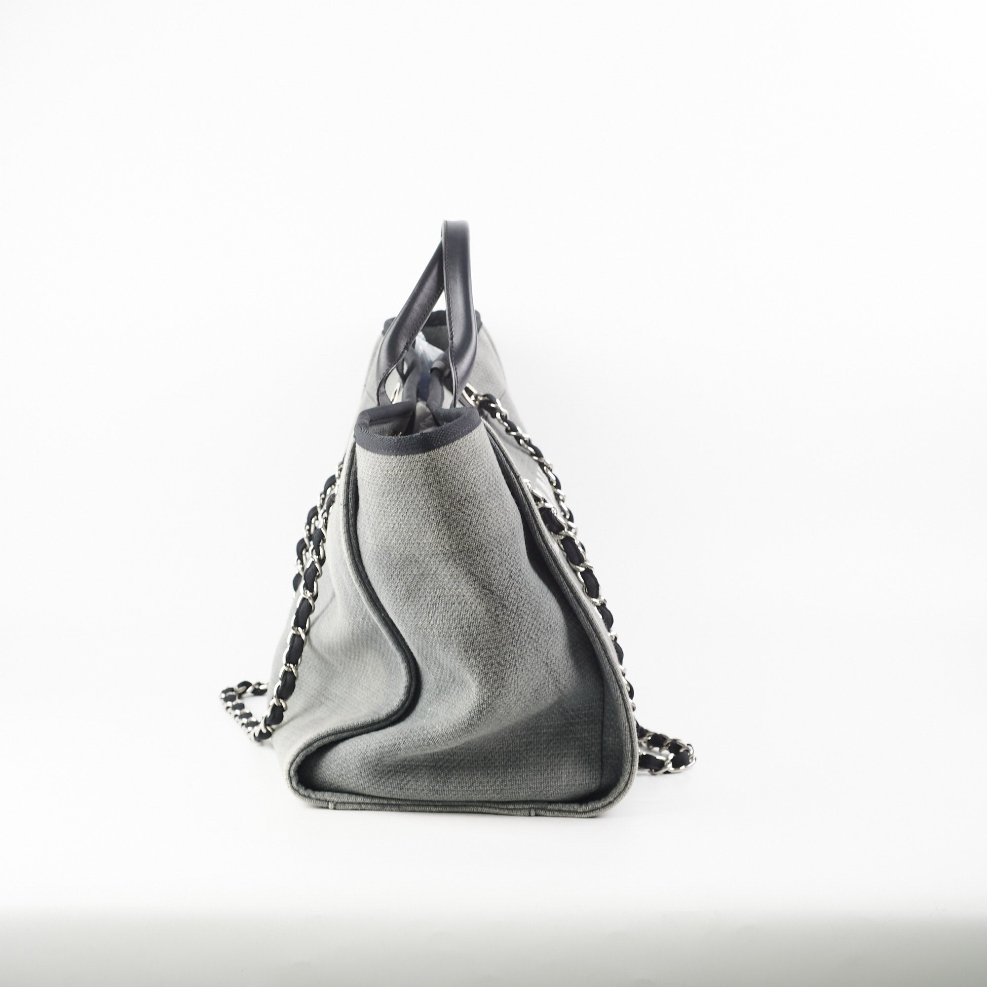 Chanel Medium Deauville Tote Bag in Grey - Luxury Designer Handbag for Women, Perfect for Work, Travel & Everyday Use