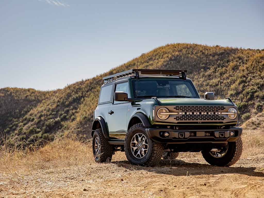 2022+ Ford Bronco 2 Door Slimline II Roof Rack - Heavy Duty Aluminum Cargo Carrier for Off-Road Adventures & Outdoor Gear Storage