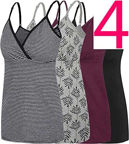 O-black/Stripe/Burgundy/Grey Print 4pcs