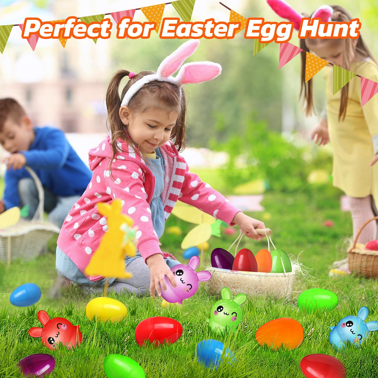 6 Pack Prefilled Easter Eggs with Squeeze Toys - Easter Basket Stuffers, Kids Fidget Toys, Easter Egg Hunt & Party Favors, Stress Relief Gifts for Children (Perfect for Easter Celebrations, Classroom Rewards & Sensory Play)