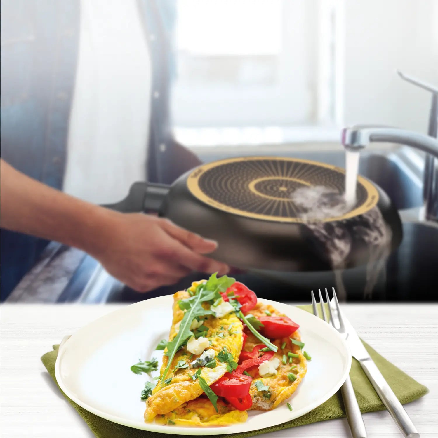 Tefal Simple Cook Non Stick Frying Pan 26cm - Premium Nonstick Skillet for Eggs, Pancakes & Stir Fry - Ideal for Home Cooking & Professional Kitchens