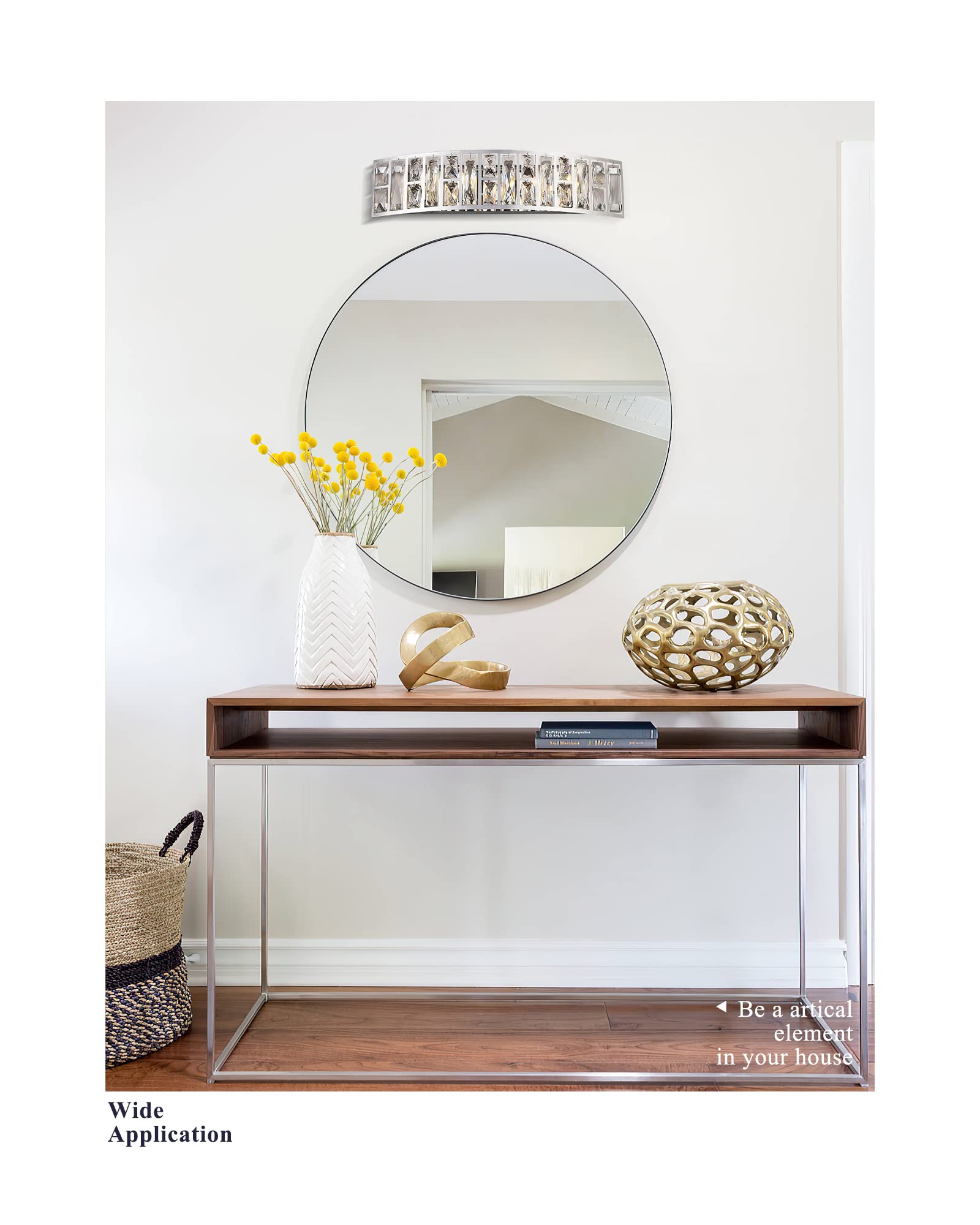 Chrome Vanity Light Fixture - 5-Light Bathroom Mirror Lighting with G9 Bulb Compatibility | Perfect for Modern Bathroom, Powder Room & Dressing Area Illumination
