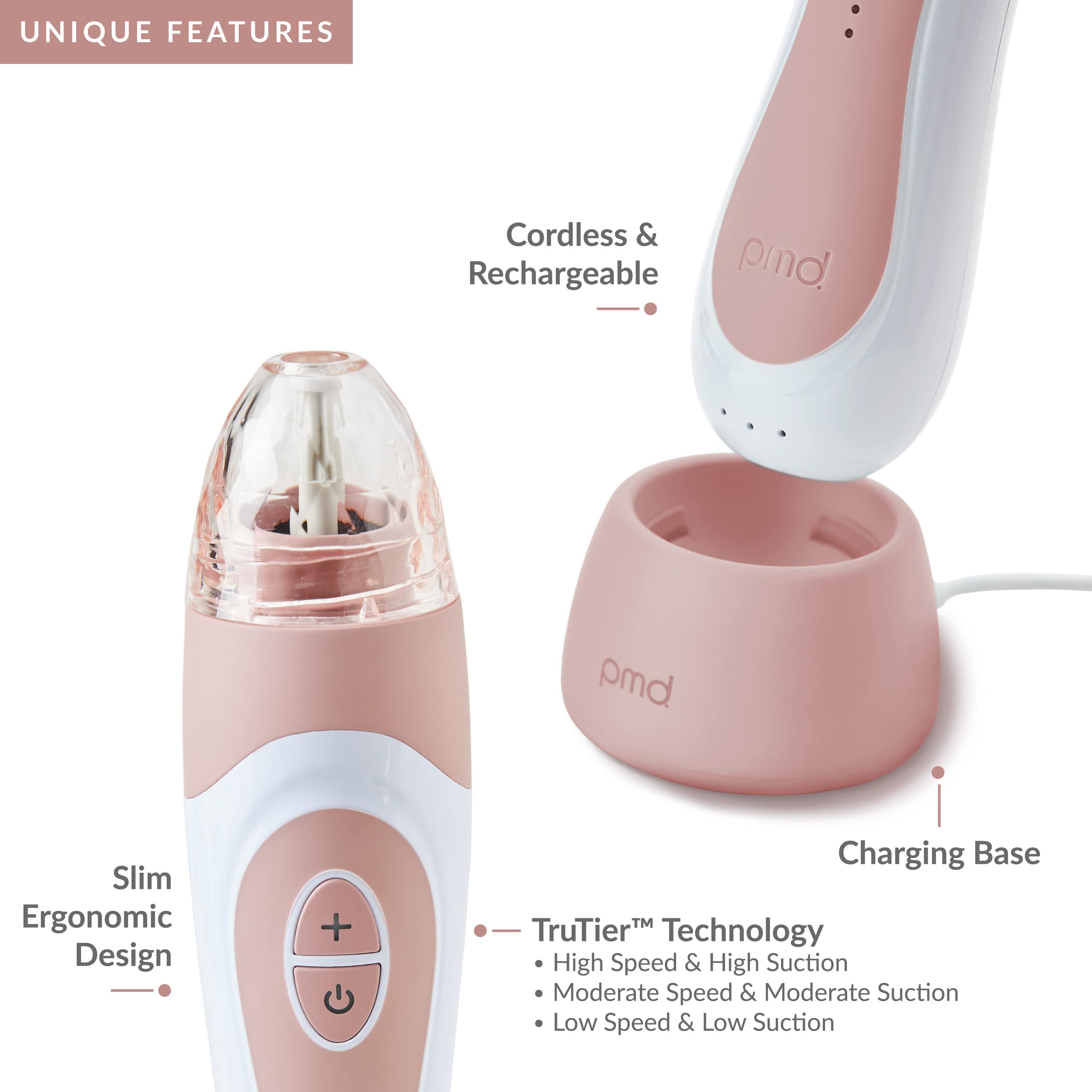 PMD Personal Microderm Elite Pro - At-Home Microdermabrasion Device for Face & Body - Exfoliating Crystals & Vacuum Suction Machine - 3 Speed Settings for Glowing Skin - Perfect for Anti-Aging, Blackhead Removal & Skin Rejuvenation at Home
