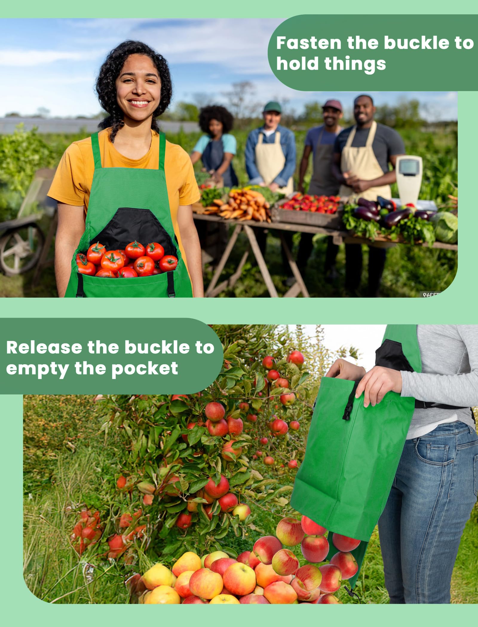 Durable Gardening Apron with Multiple Pockets for Women & Men - Washable Harvest Apron for Planting, Weeding & Harvesting - Perfect Gardening Gift for Outdoor Enthusiasts