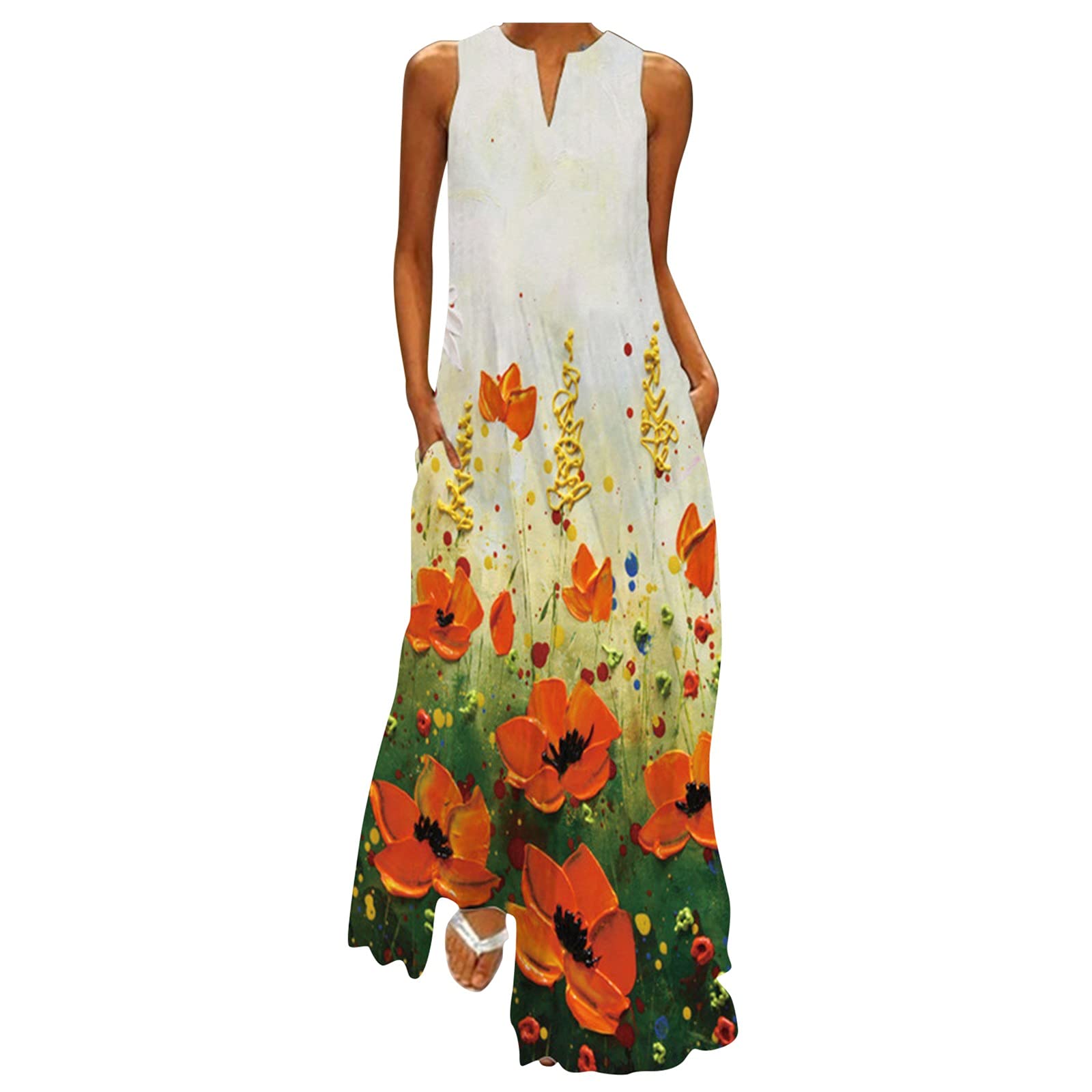 Plus Size Black Midi Cami Dress - Flattering V-Neck Sleeveless Maxi Dress for Women | Summer Party, Wedding Guest & Casual Outfit